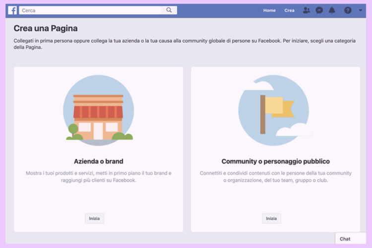 Impostare correttamente pagina Facebook